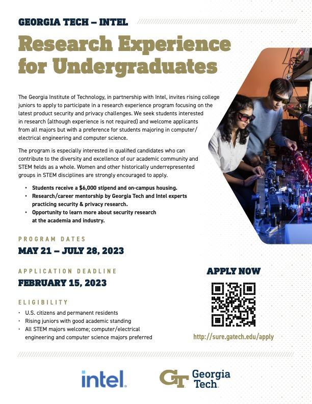 Intel REU Flyer 2023